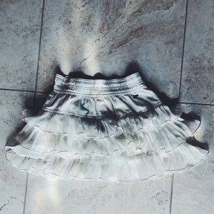 White Gilly Hicks Ruffled Skirt